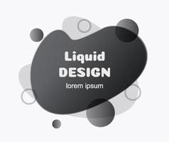 Abstract fluid background black color vector