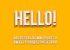 Vector hello bold font