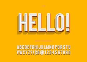 Vector hello bold font