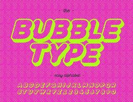 Bubble type modern typography on pink background vector