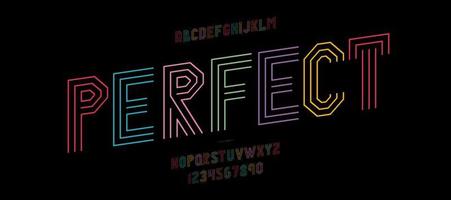 Vector perfect font color line style