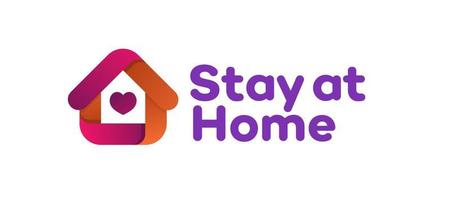 Stay at Home vector sign