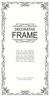 decorative geometric line frame vector