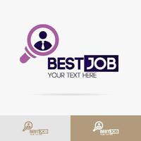 Best job sign vector set