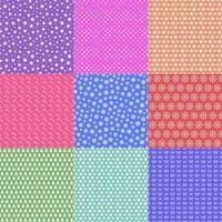 Christmas seamless pattern set color consisting of christmas tree, snowflake, star, candy, circle for promotion vector