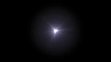 reflexo de lente de luz ártico realista em fundo preto. video