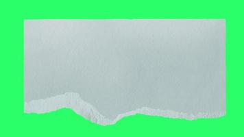 Animation white paper bar for text on green background. video