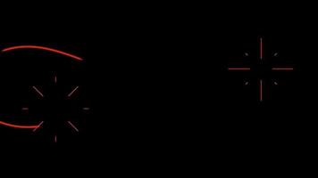 Animation colorful geometric shape isolate on black background. video