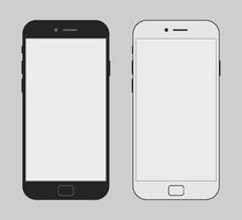 Vector realistic smartphone set