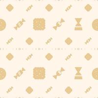 vector simple pattern with sweet icons flat style