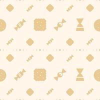 vector simple pattern with sweet icons flat style