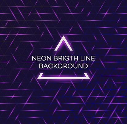 Bright neon line abstract background 80s retro vintage futuristic style
