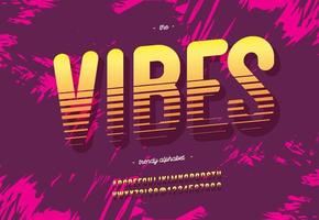 Vector vibes font modern typography