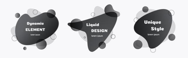 Fluid abstract background set vector