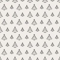 Christmas tree seamless pattern black color on white background for product promotion vector