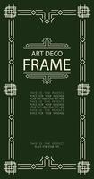art deco vector frame gold style