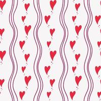 Heart seamless pattern cute style vector