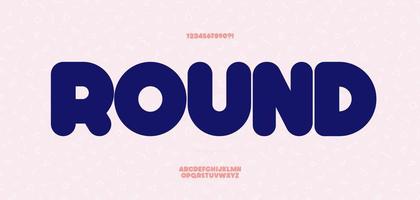 Vector rounded font bold style