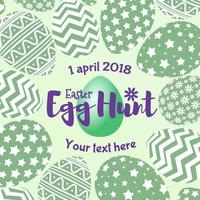 Happy easter to you banner with eggs green color for decoration, greeting card vector