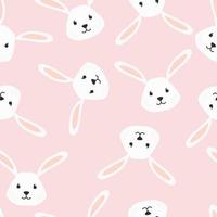 Easter bunny pattern in cute style vector