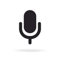 Vector microphone icon flat style