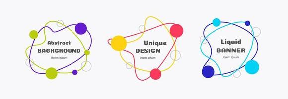 Vector colorful line futuristic dynamic shape set