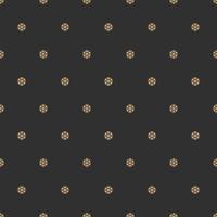 Christmas snowflake pattern gold color on black background for poster, sale, greeting cards vector