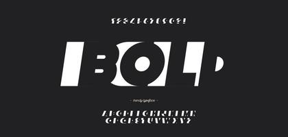 Vector font 3d bold style modern typography