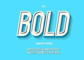 Vector bold font modern typography sans serif 3d style