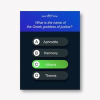 Question and answers neon style for quiz game vector