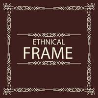 ethnical vector frame geometric line style