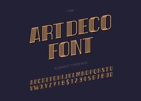 Vector art deco typeface