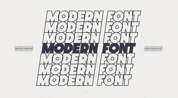Vector modern font line style