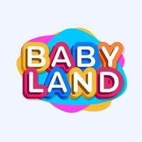 Vector baby land logo