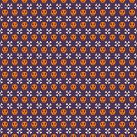 Halloween pattern skull color on background for decoration holiday party, poster, greeting card vector