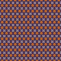 Halloween pattern skull color on background for decoration holiday party, poster, greeting card vector