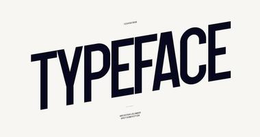 Vector typeface modern typography
