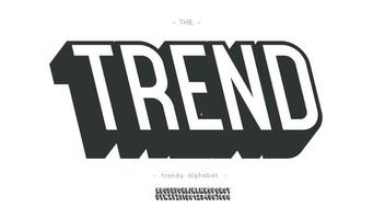 fuente de tendencia vectorial cursiva estilo negrita tipografía moderna vector