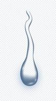 gota de agua estilo realista 3d vector