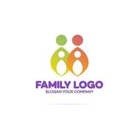 logotipo familiar compuesto por figuras simples vector