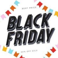 Vector Black friday banner template modern style