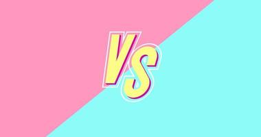 vector versus banner con signo vs