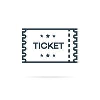 Vector tIcket icon outline style