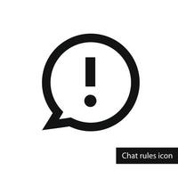 Chat rules icon isolated on white background vector