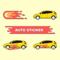 Car decal wrap vector