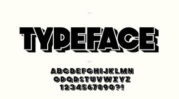 tipografía vectorial estilo negrita 3d vector