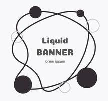 Banner line style  liquid abstract geometric shape vector