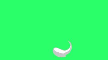 Animation weißer Raucheffekt isoliert auf grünem Hintergrund. video