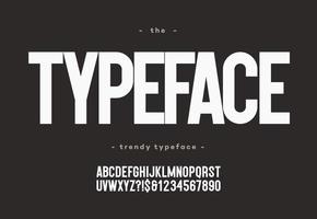tipografía vectorial estilo negrita vector