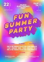 cartel de fiesta de verano para festival de música electrónica